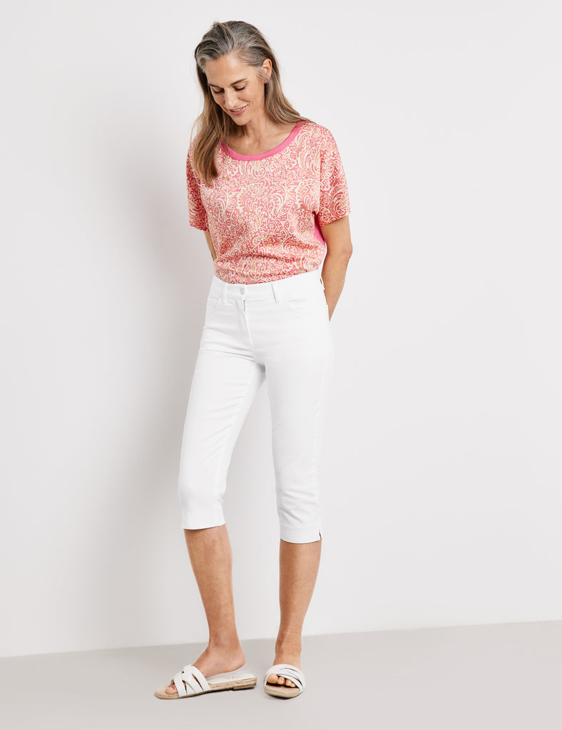 GERRY WEBER White Capri trousers, BEST4ME – The Shoppe - Women's