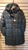 Junge Teal DOWN coat with detachable hood