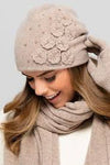 HAT WITH DRAPED PLEATS IN THE BACK KAMEA "BURGOS" - light pink