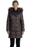 Brown Quilted Fitted Down Coat