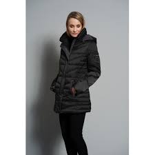 Black Microfiber coat with detachable hood