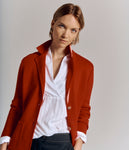 Dual-sided stitch blazer in Merino wool and viscose