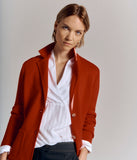 Dual-sided stitch blazer in Merino wool and viscose