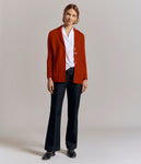 Dual-sided stitch blazer in Merino wool and viscose