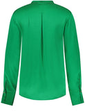 Green SILK long sleeve blouse