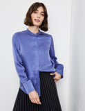 Gerry Weber -  COBALT Blue Silk long sleeve blouse